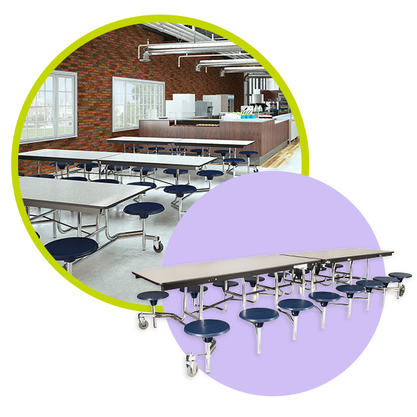 Mobile Cafeteria Tables